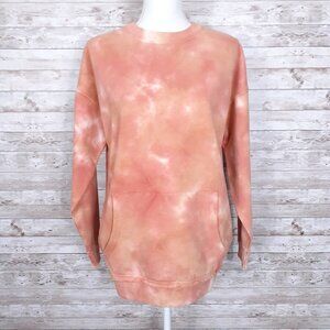 BP Womens Tunic Sweatshirt XS Orange Tie Dye 429A